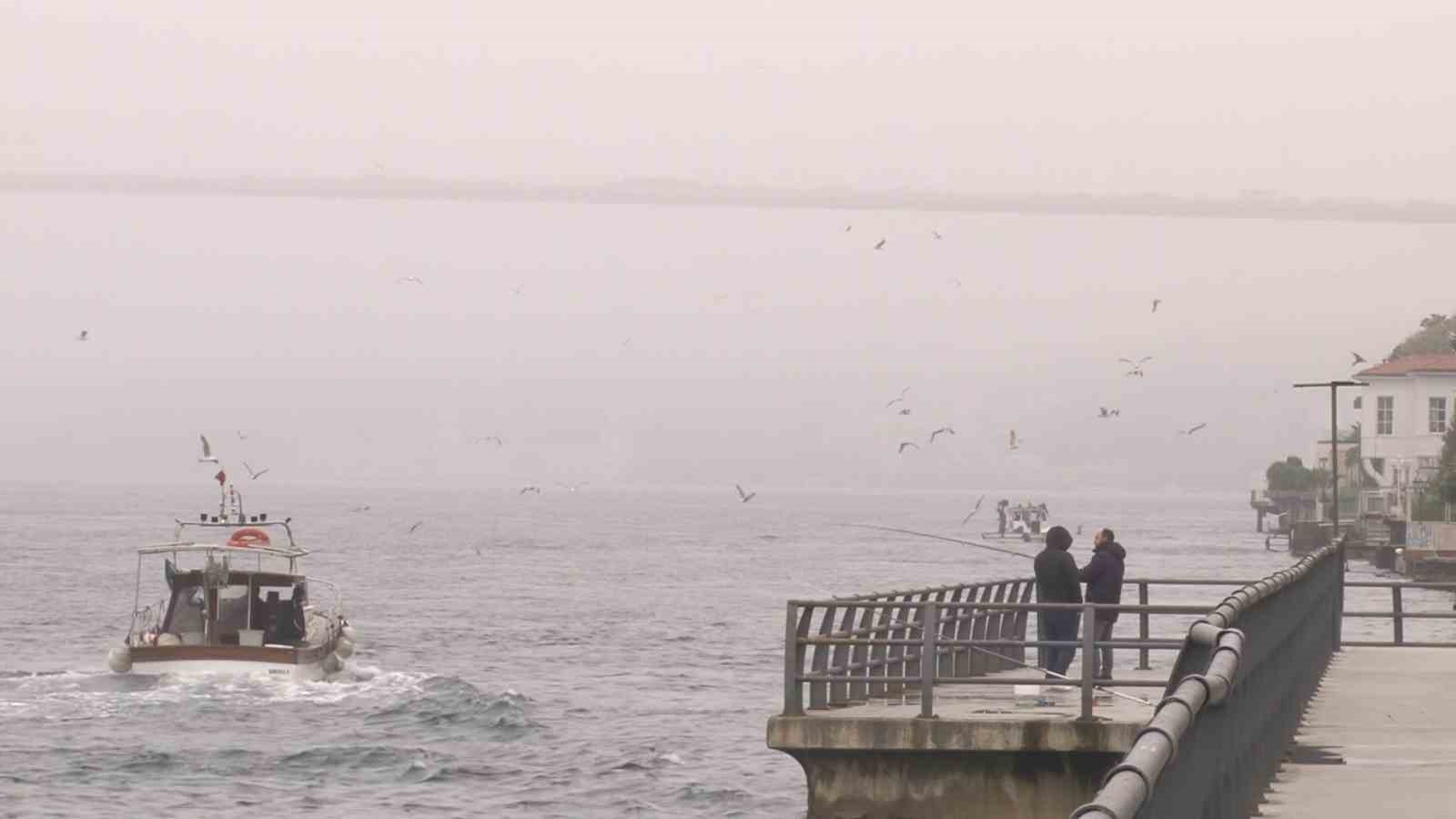 Sis ile kaplanan İstanbul Boğazı kartpostallık görüntüler oluşturdu