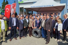 Bursa’da çiftçiye ücretsiz sulama borusu dağıtıldı