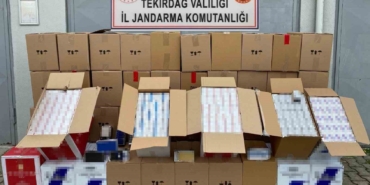 Tekirdağ’da jandarmadan makaron operasyonu: 550 bin boş makaron ele geçirildi
