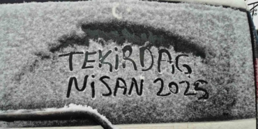 Tekirdağ’ın Süleymanpaşa ilçesinde yüksek kesimler karla kaplandı