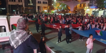 Sındırgı’da Gazze’ye destek yürüyüşü