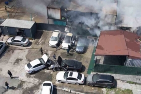 Başakşehir’deki yangından araçları ve kurbanlıkları böyle kurtarmaya çalıştılar