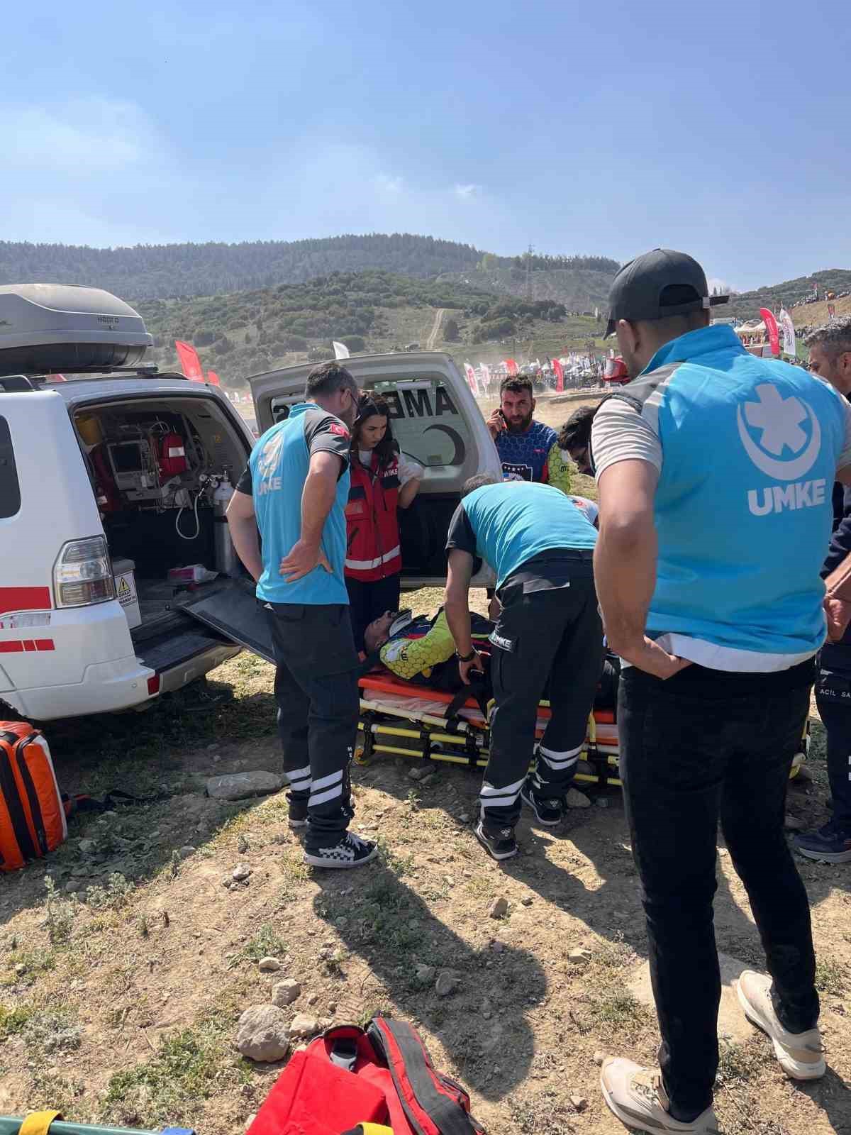 Enduro & ATV Türkiye Şampiyonası’nda 18 sporcu yaralanoı, 5’i hastaneye sevk edildi