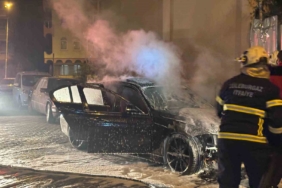 Lüleburgaz’da otomobil yangını