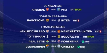 Avrupa kupalarında 3 günde 6 maç TRT ekranlarından yayınlanacak