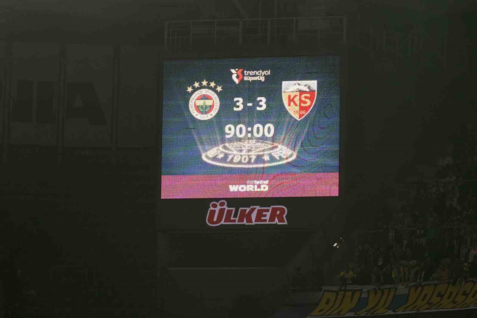 Fenerbahçe 2 puan bıraktı, puan farkı 5’e indi