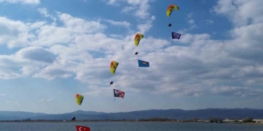 İznik Gölü üzerinde muhteşem görüntüler