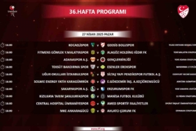 Trendyol 1. Lig’de 36. haftanın programı belli oldu