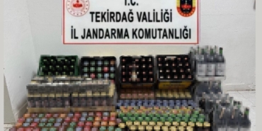 Tekirdağ’da 286 litre kaçak içki ele geçirildi