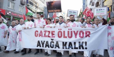Bursa’da Filistin’e destek yürüyüşü