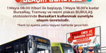 1 Mayıs’ta ulaşım ücretsiz