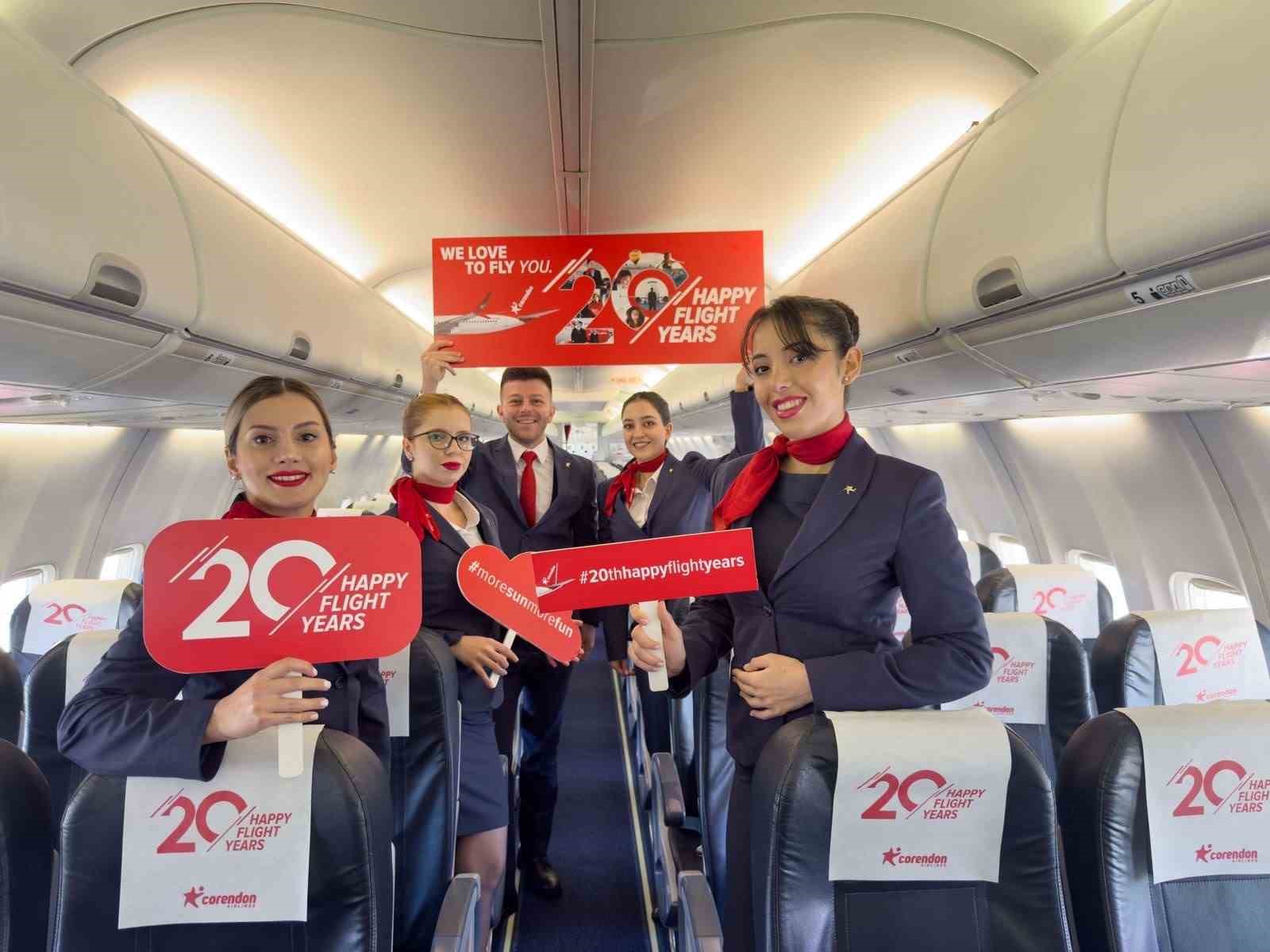 Corendon Airlines 20’nci yaşını yolcularıyla gökyüzünde kutluyor