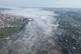 İstanbul’da sis bulutları kartpostallık görüntü oluşturdu
