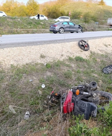 Bilecik’te yaşanan feci kazada motosiklet sürücüsü hayatını kaybetti