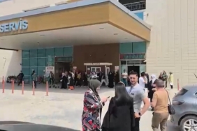 Hastanede deprem panik anları