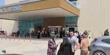 Hastanede deprem panik anları