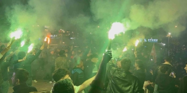 Kocaelispor taraftarı sokaklara döküldü