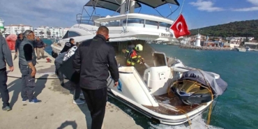 Ayvalık’ta tekne yangını erken müdahaleyle söndürüldü