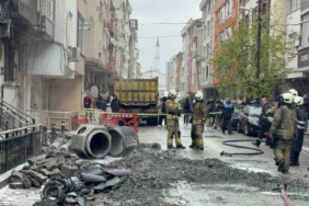 Esenyurt’ta faciadan dönüldü, İSKİ çalışması sırasında delinen gaz borusu binalara hasar verdi