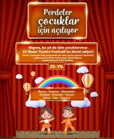 Migros’un geleneksel ‘23 Nisan Çocuk Tiyatrosu’ perdelerini 29’uncu kez çocuklar için açıyor