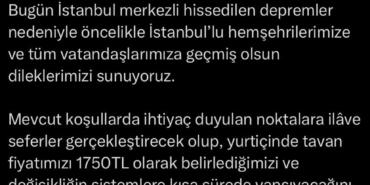 THY’den deprem sonrası bilet düzenlemesi