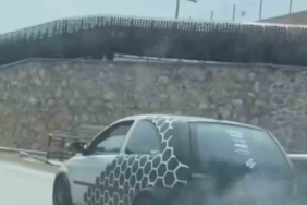 Bursa’da araçtan çıkan egzoz dumanı fabrikayı aratmadı