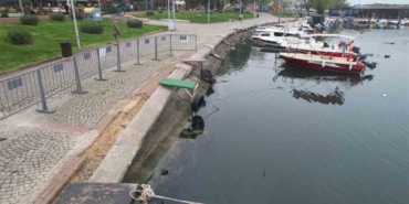 Yalova’da çökme yaşanan balıkçı barınağında inceleme