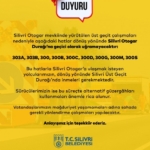 Silivri’de bazı otobüs hatları güzergah değiştirdi