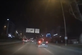 Makas atan araçlar, trafiği tehlikeye soktu