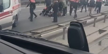 TEM Otoyolunda zincirleme kazada 4 polis memuru yaralandı