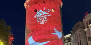 Galata Kulesi’nde İstanbul’un fethine özel ışık gösterisi