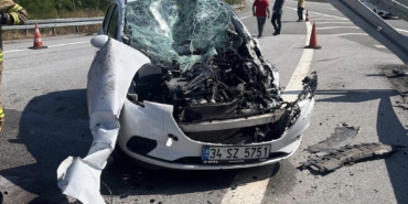 Susurluk’ta otoyol girişinde trafik kazası: 1 yaralı