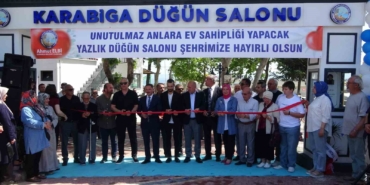 Karabiga’da yazlık düğün salonunun açılışı gerçekleştirildi