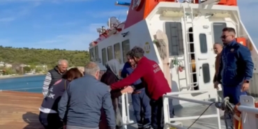 Erdek’te fırtınaya rağmen hasta tahliyesi gerçekleştirildi