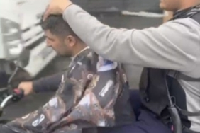 Sultangazi’de seyir halindeki motosiklet üzerinde tıraş