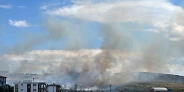 Ayvacık’ta otluk alanda başlayan yangın yerleşim yerlerine sıçramadan kontrol altına alındı