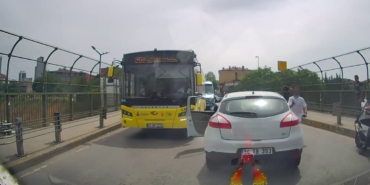 Ataşehir’de trafikte tartıştığı bıçaklı saldırgana yangın tüpüyle müdahale etti