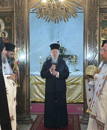 Fener Rum Patriği Bartholomeos, Gökçeada’da ayine katıldı