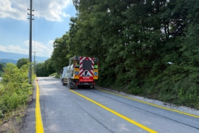 50 bin metrekare yol çizgi çalışması tamamlandı