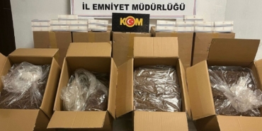 Tekirdağ’da yarım ton tütün ve binlerce makaron ele geçirildi