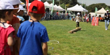 Bursa Uluslararası Spor Festivali’nde çocuklar doyasıya eğlendi
