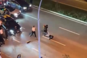 Şampiyonluk kutlamasında trafik durdu, yumruklar konuştu