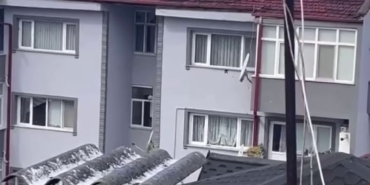 Antene sıkışan karga itfaiye erlerinin yardımıyla özgürlüğüne kavuştu