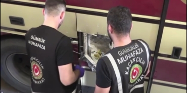 Kapıkule Sınır Kapısı’nda bir otobüste 87 kilo 752 gram uyuşturucu ele geçirildi