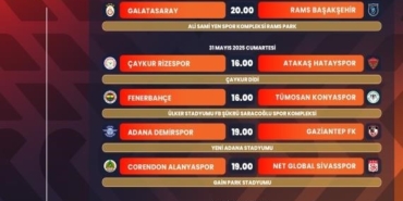 Trendyol Süper Lig’de son haftanın programı açıklandı