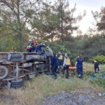 Balıkesir’de kamyonet kaza sonucu ters döndü; 1 yaralı