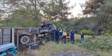 Balıkesir’de kamyonet kaza sonucu ters döndü; 1 yaralı
