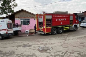 Evin odasında çıkan yangın itfaiye ekipleri tarafından söndürüldü