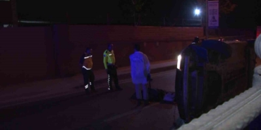 Kartal’da kontrolden çıkan araç yan yattı: 1 ölü