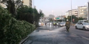 Şişli’de ağaçlık alanda çıkan yangın korkuttu